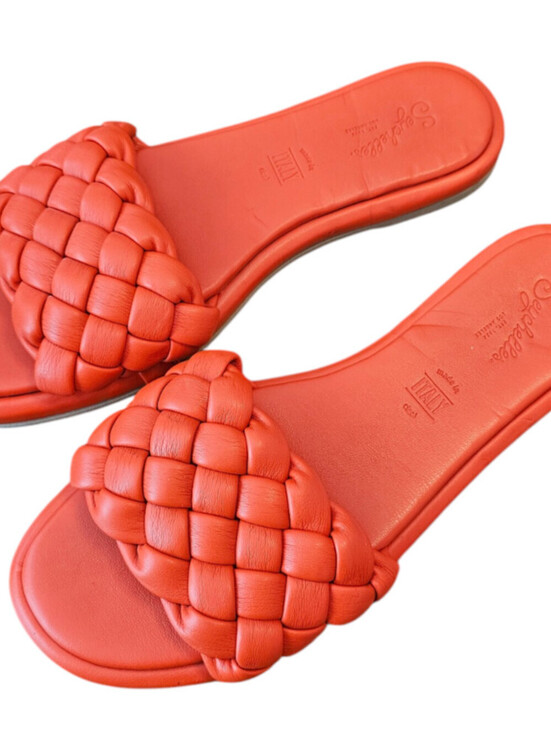 Seychelles Shoes - Seychelles Womens Bellissima Pink Puffy Woven Slip On Slide Sandals 9 Orange